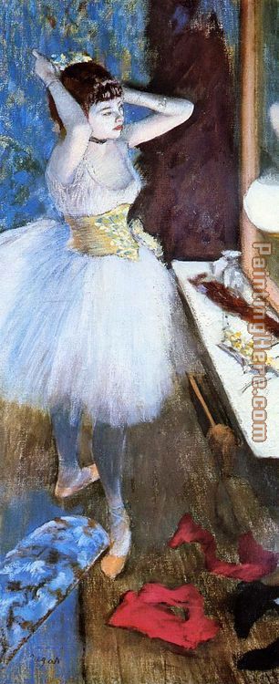 Dancer in Her Dressing Room I painting - Edgar Degas Dancer in Her Dressing Room I art painting